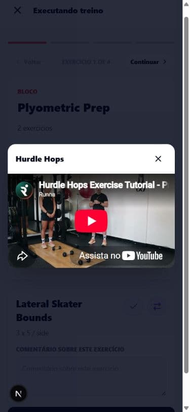 RumoAoPro video inside the app