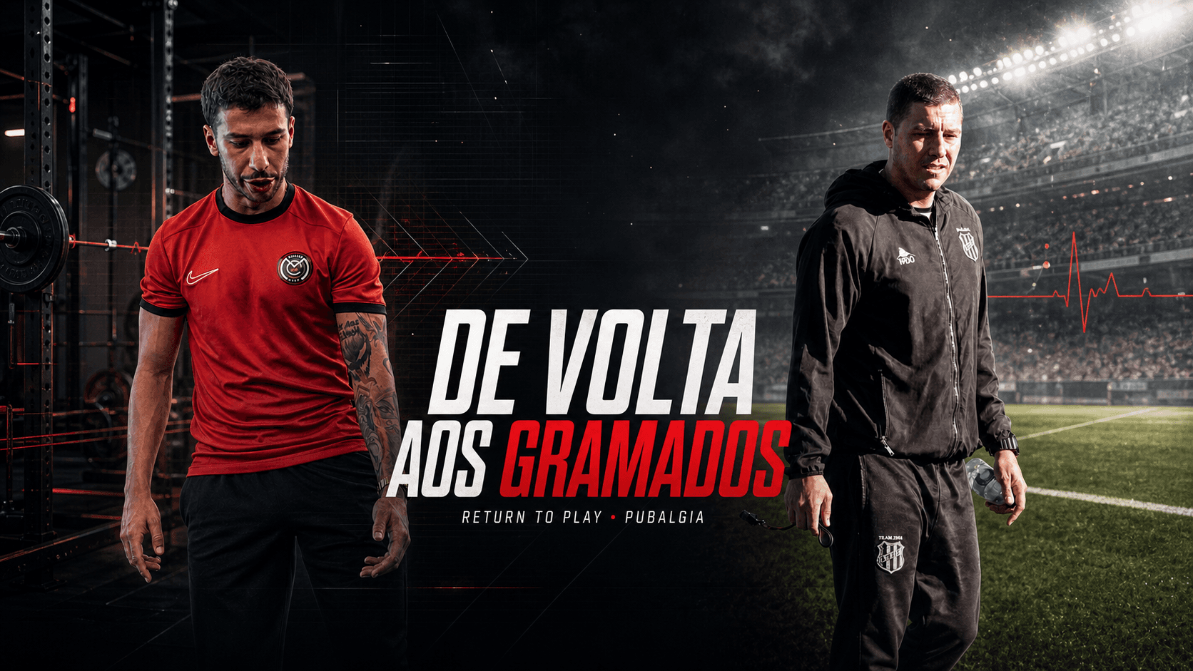 Lukaz de Paula and Thiago Vegette leading a football return-to-play program